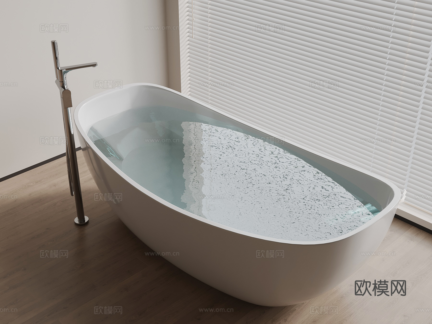 现代浴缸 独立浴缸su模型