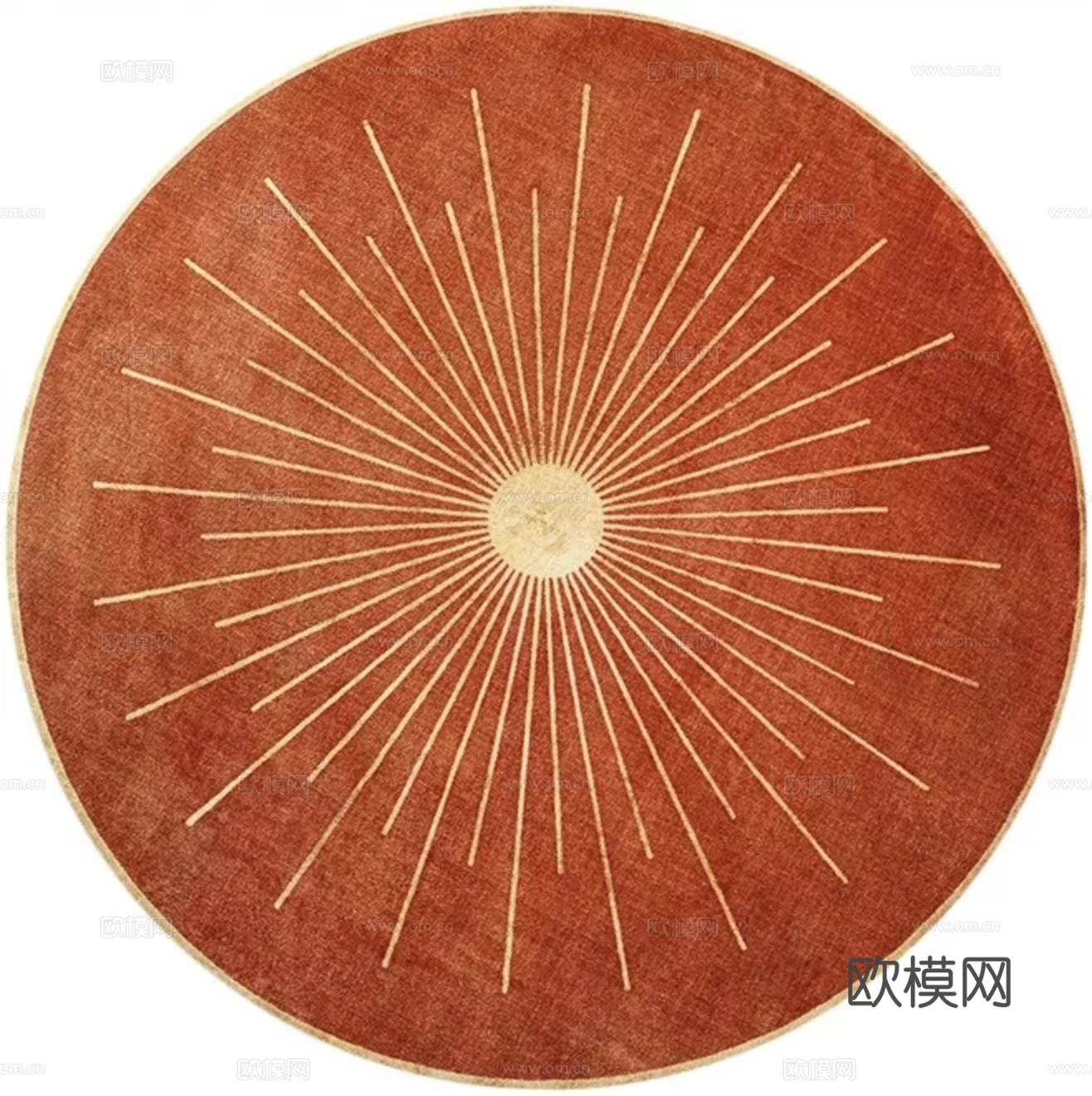 欧式美式圆形地毯贴图