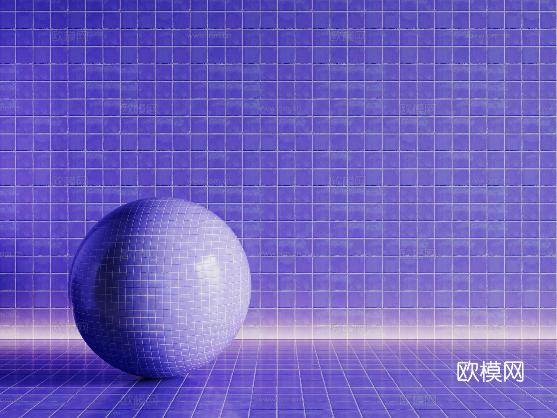 现代蓝色瓷砖 厨房瓷砖 洗手间瓷砖 地砖 墙砖su模型