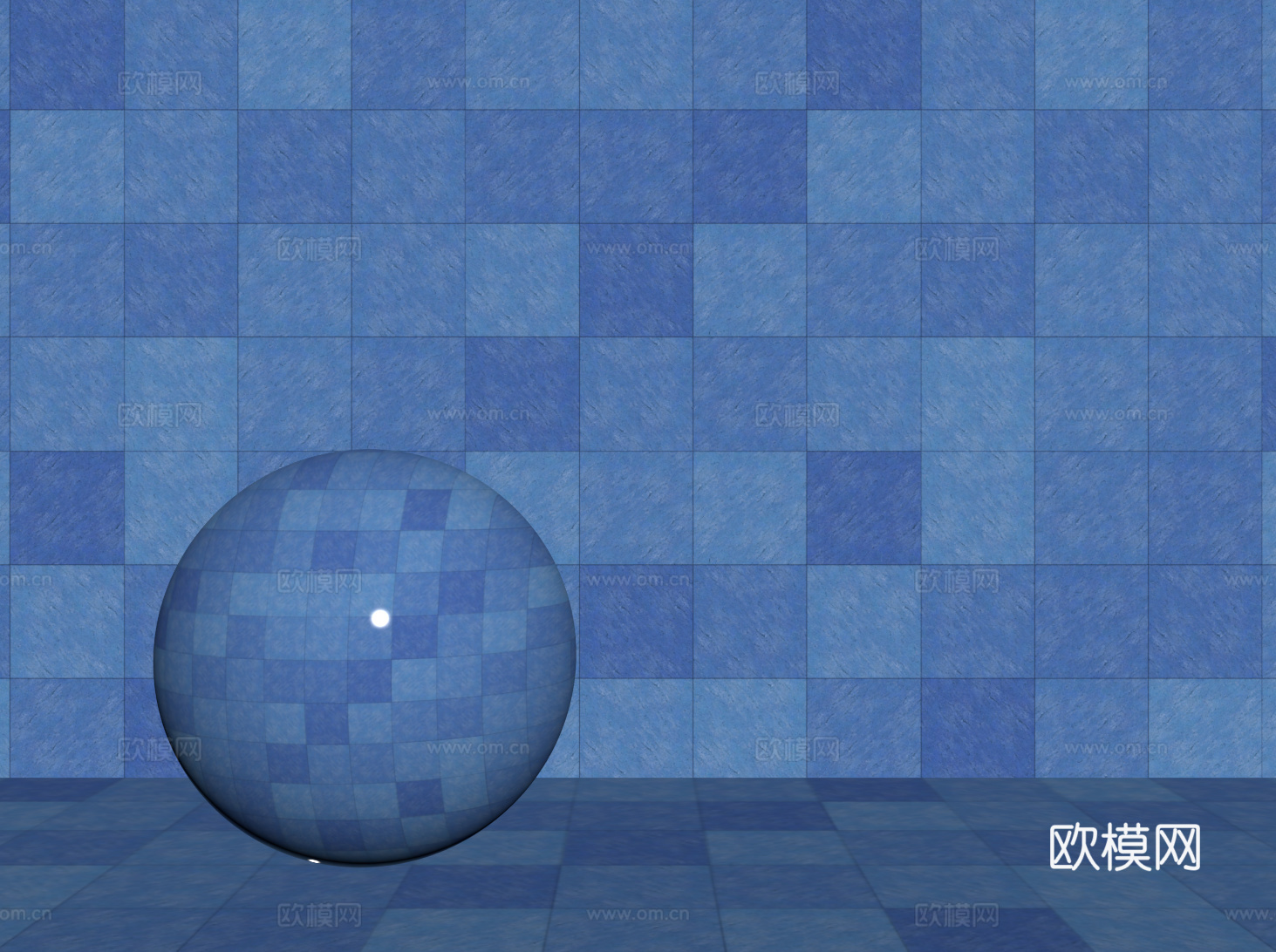 现代蓝色瓷砖 厨房瓷砖 洗手间瓷砖 地砖 墙砖su模型