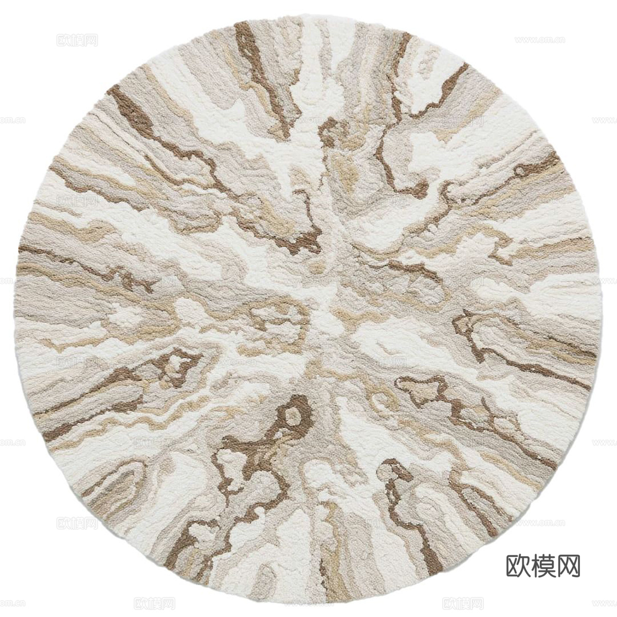 现代轻奢条纹地毯 米色条纹地毯