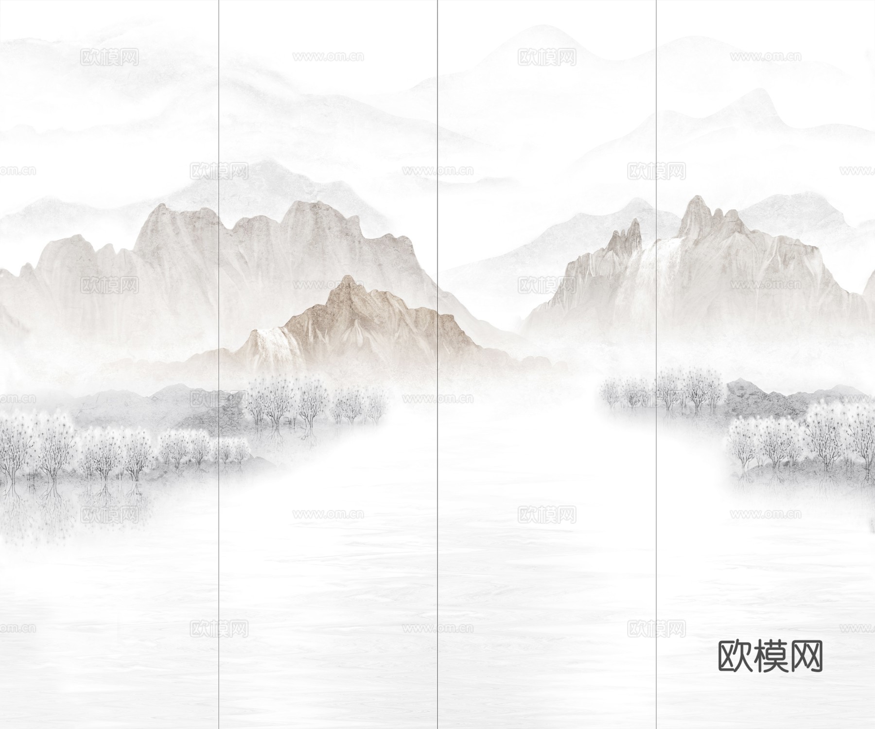 山水纹大理石岩板贴图