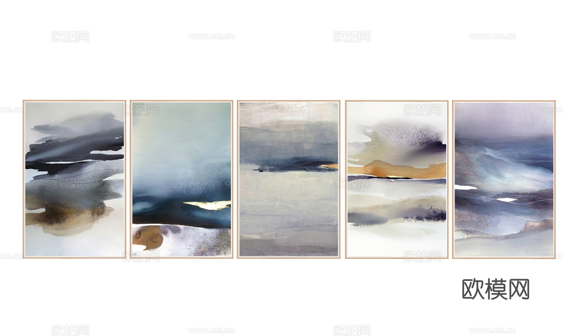 中式水墨装饰画su模型