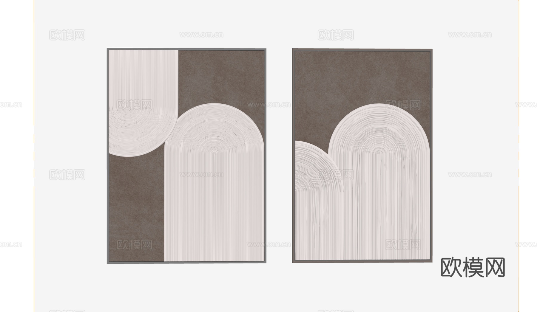 现代抽象挂画su模型