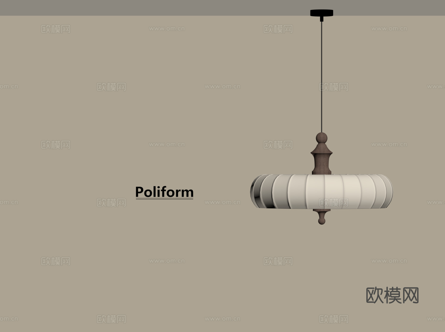 中古风吊灯su模型