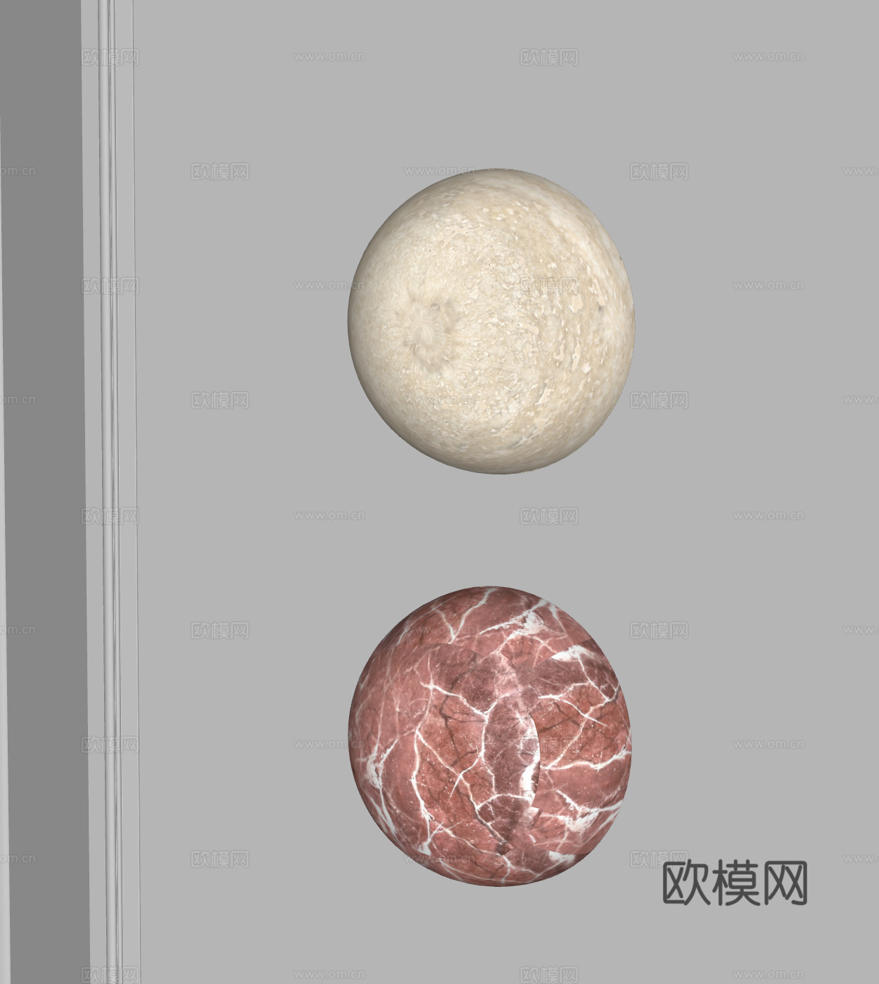 现代壁灯 云石壁灯 球型壁灯 石材壁灯 洞石壁灯 卧室壁灯su模型