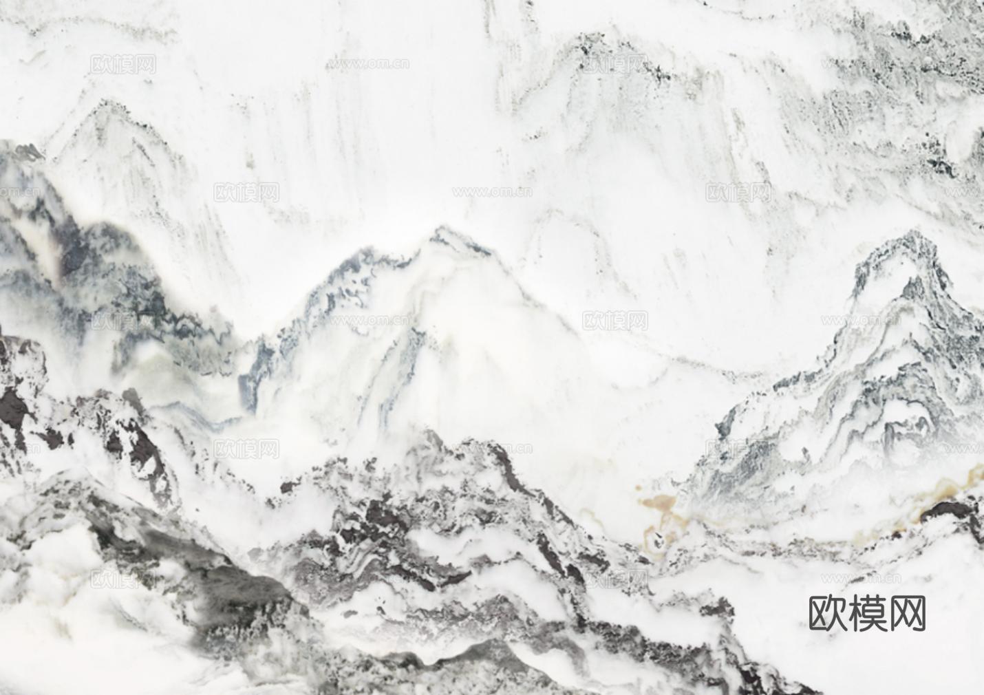 新中式中式岩板大理石 山水纹理大理石