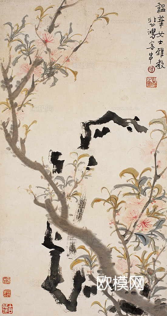 徐悲鸿水墨画，水墨花鸟动物画，近现代水墨画， -11
