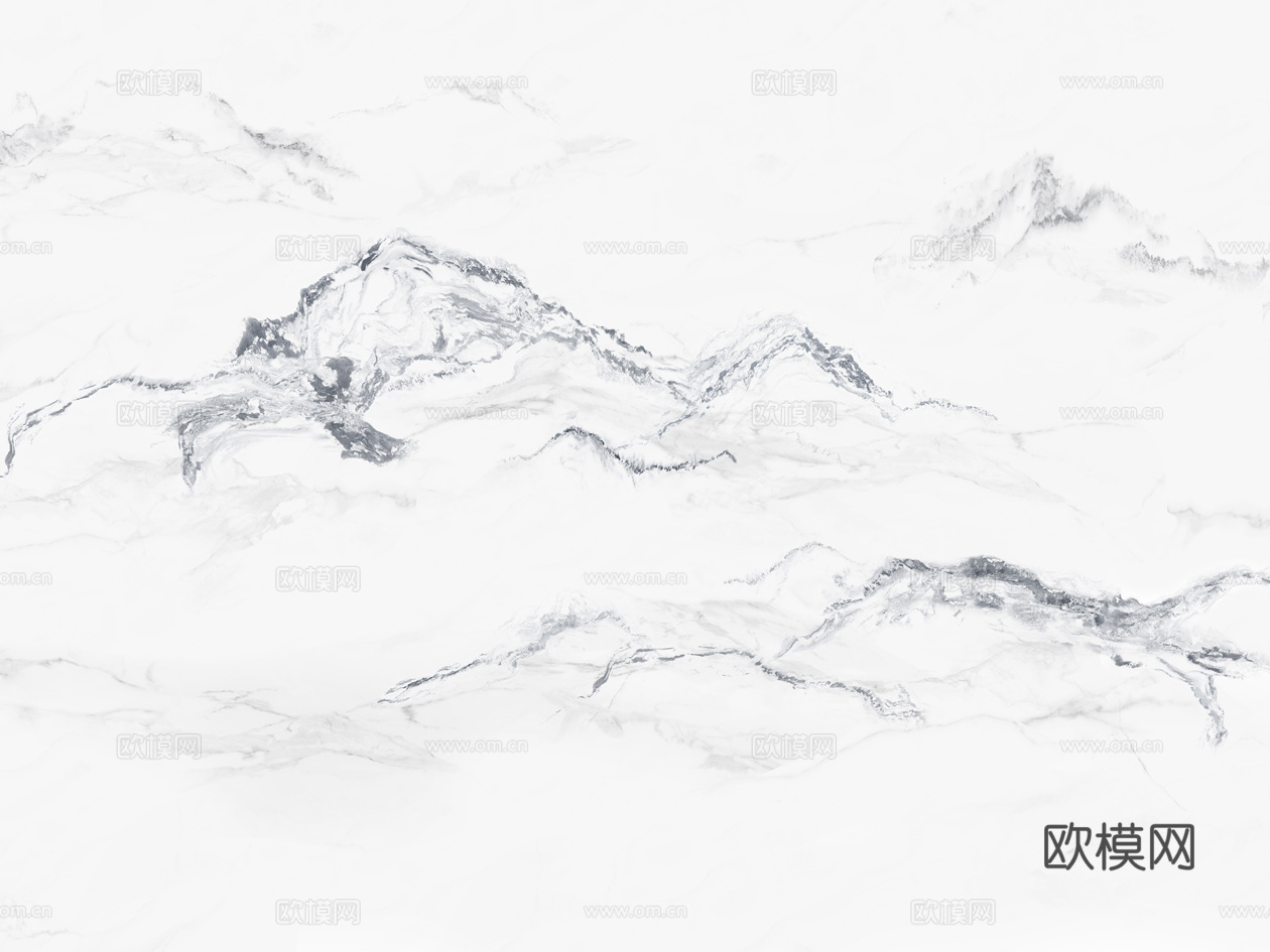 新中式中式岩板大理石 山水纹理大理石