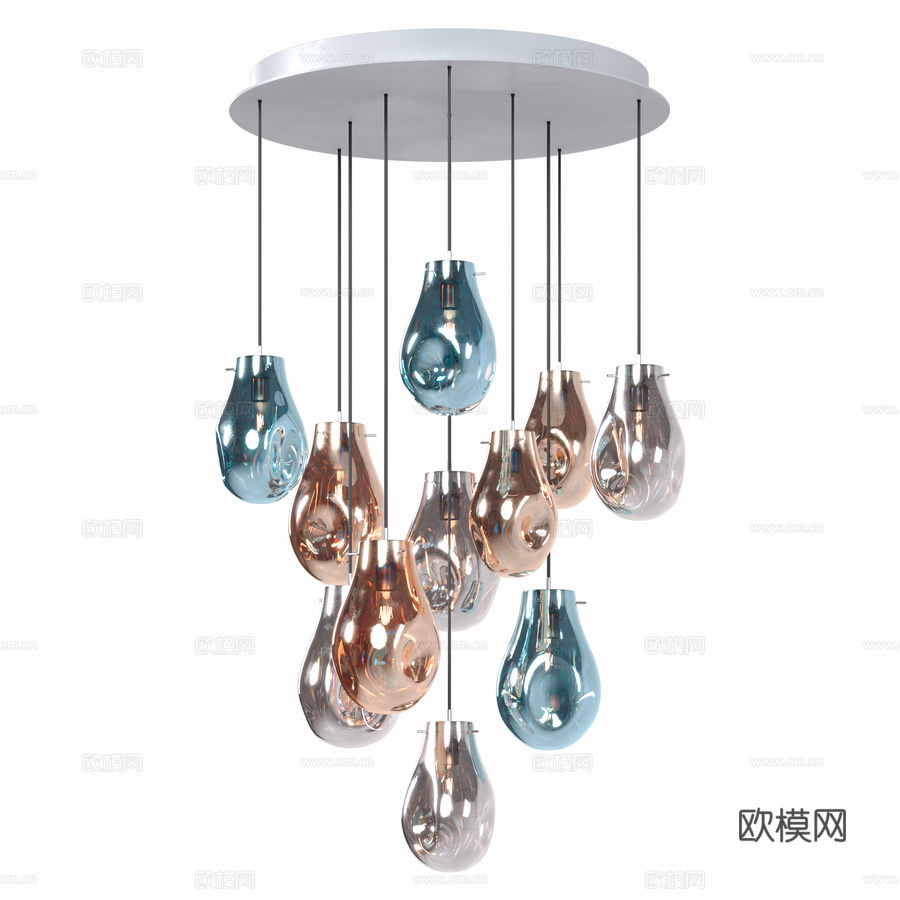 水晶吊灯组合 Soap BOMMA3d模型下载（渲染图2）