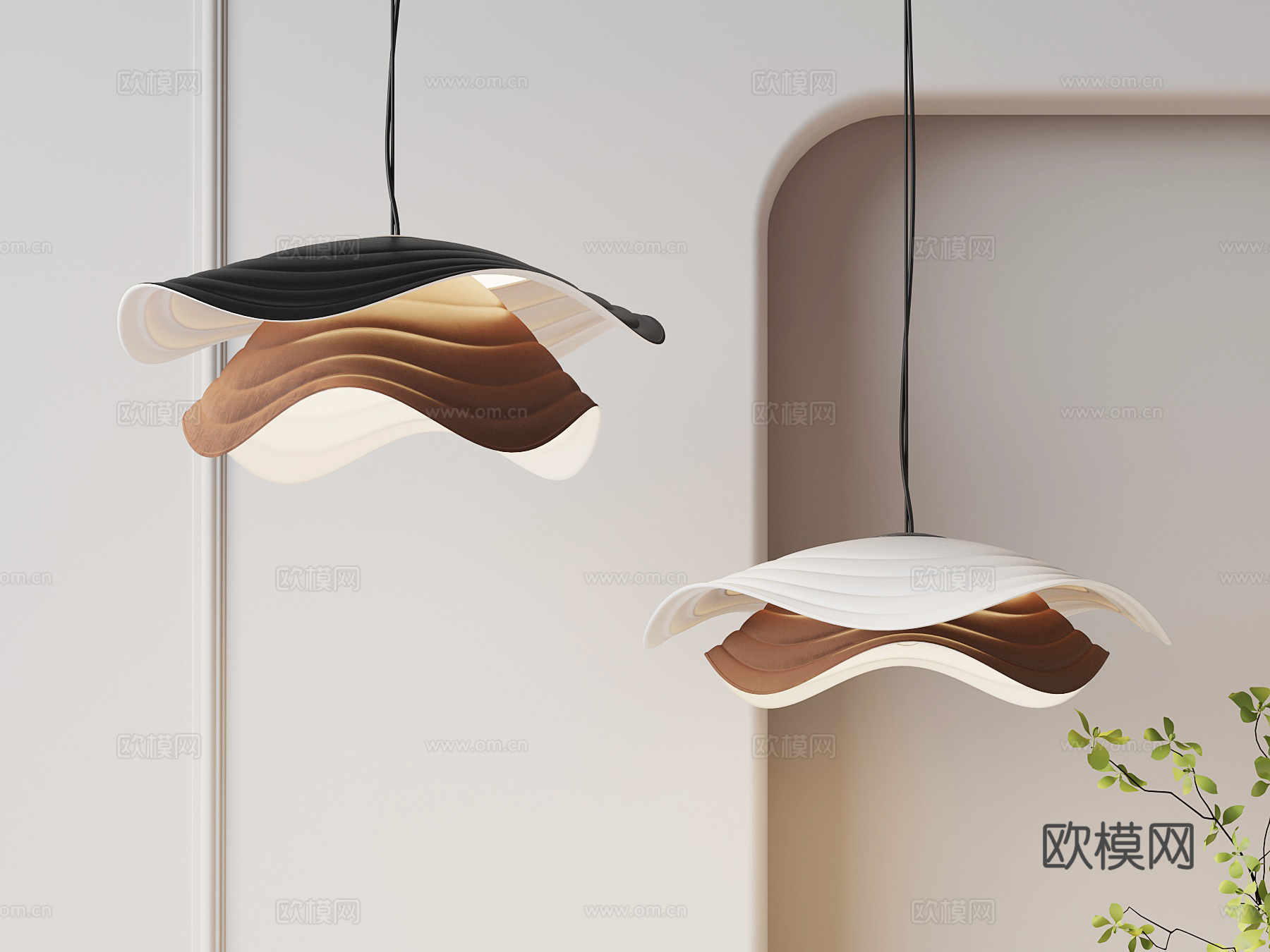 现代意式吊灯su模型