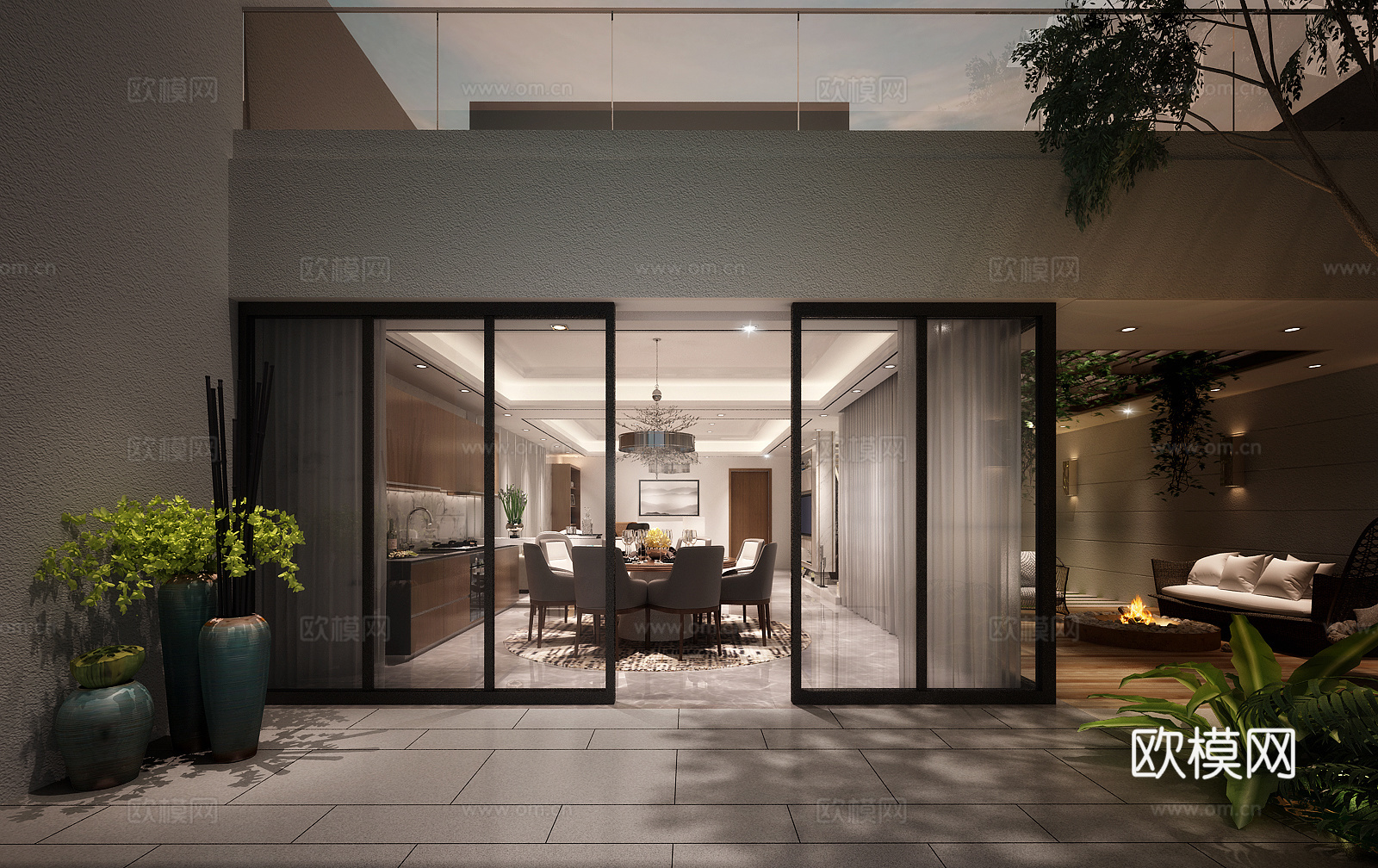 高端别墅 最新全套施工图 效果图合集cad施工图