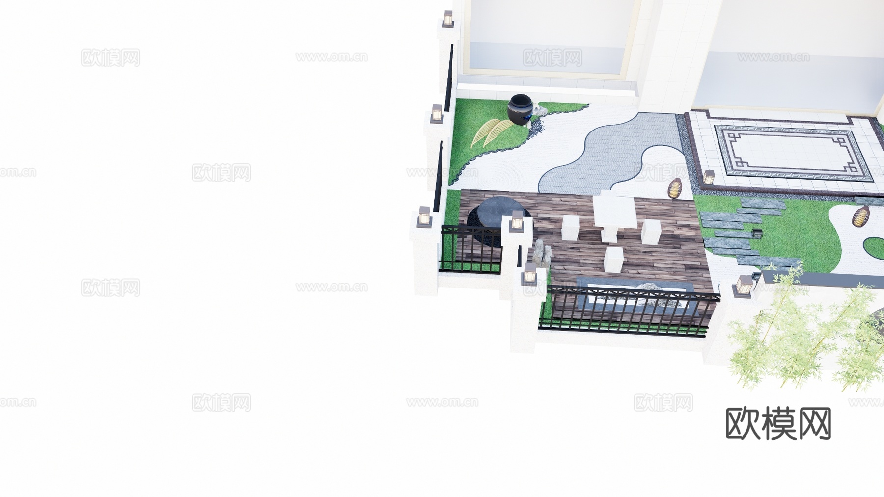 微景观 室内景观 水景 景观 庭院 阳光房 屋顶花园su模型