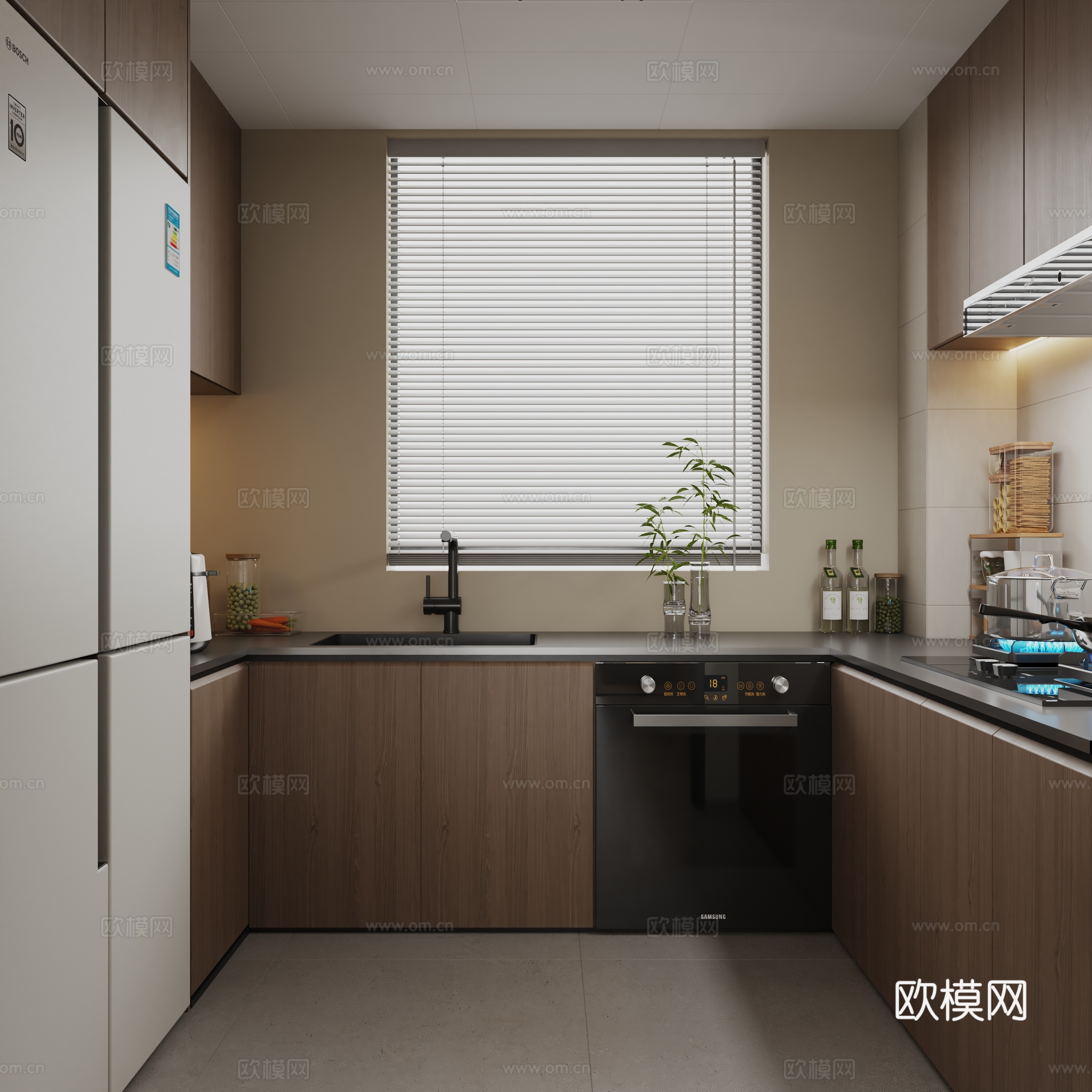 宋代美学厨房灶台su模型