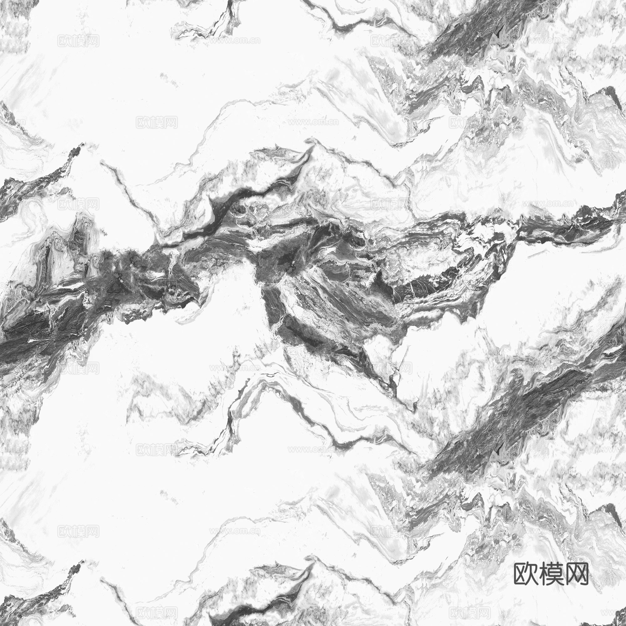 现代新中式山水大理石 白色山水纹理大理石