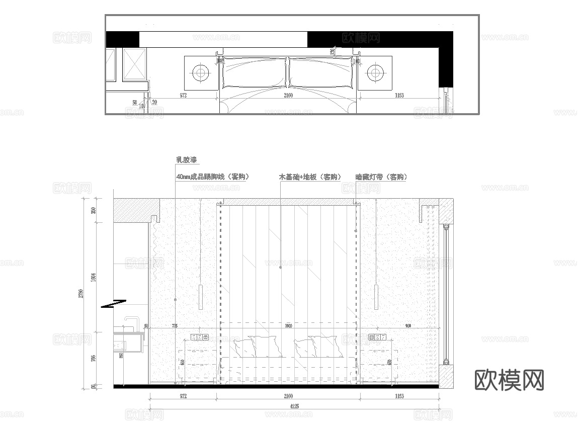 极简平层 样板间 最新全套施工图合集cad施工图