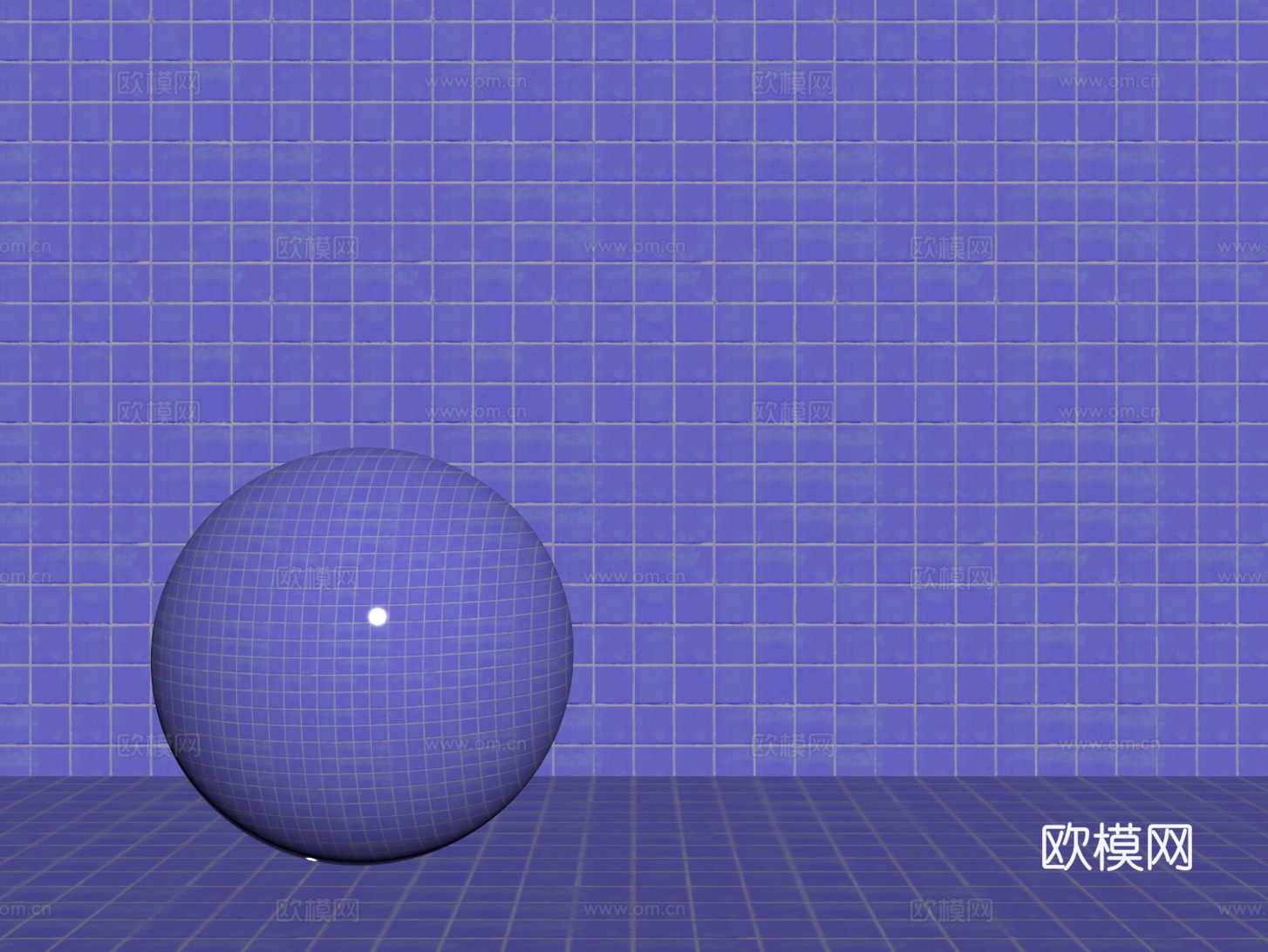 现代蓝色瓷砖 厨房瓷砖 洗手间瓷砖 地砖 墙砖su模型