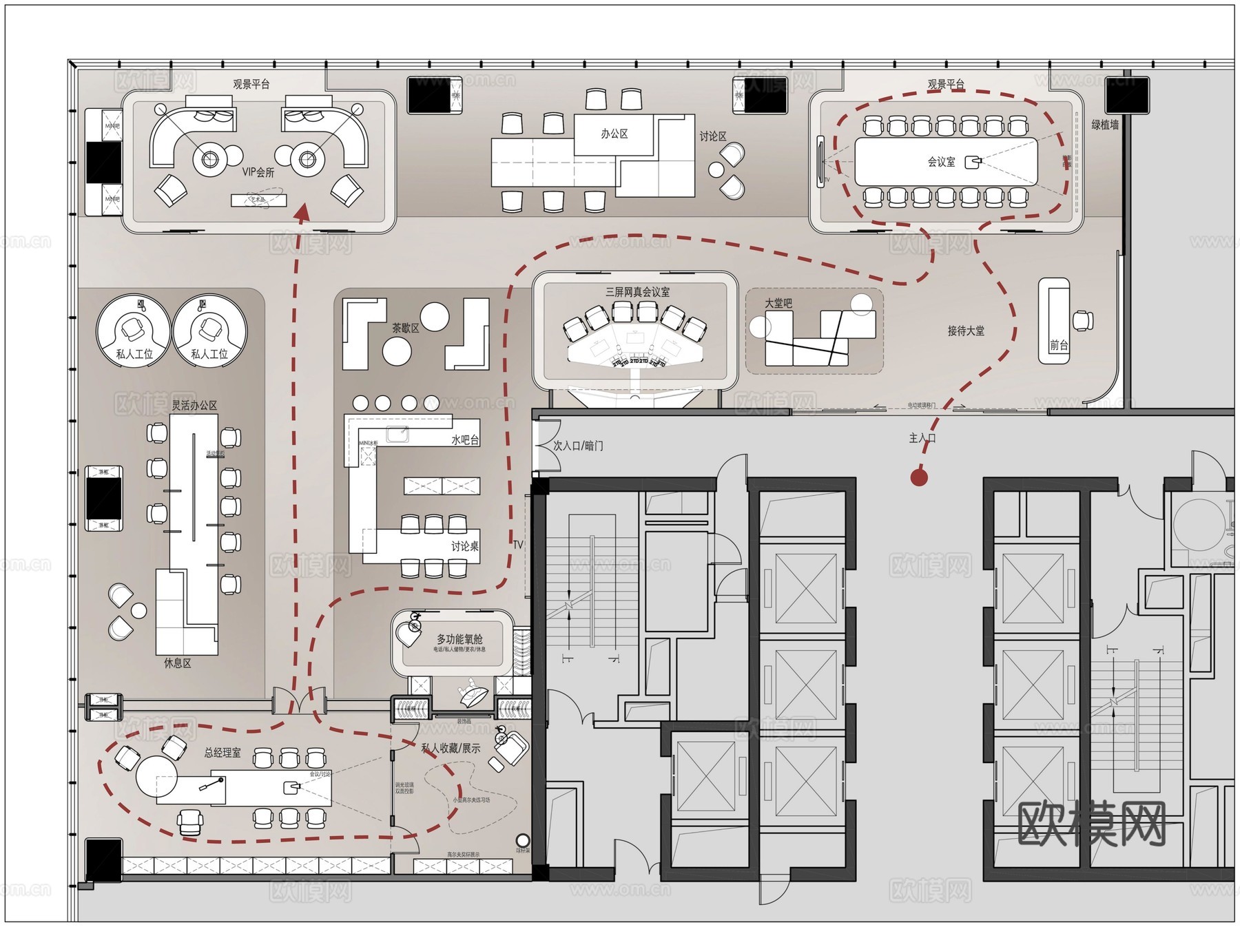 办公室 最新全套施工图合集cad施工图