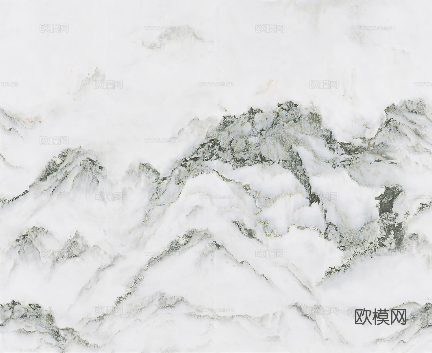 现代新中式大理石 浅色山水大理石岩板