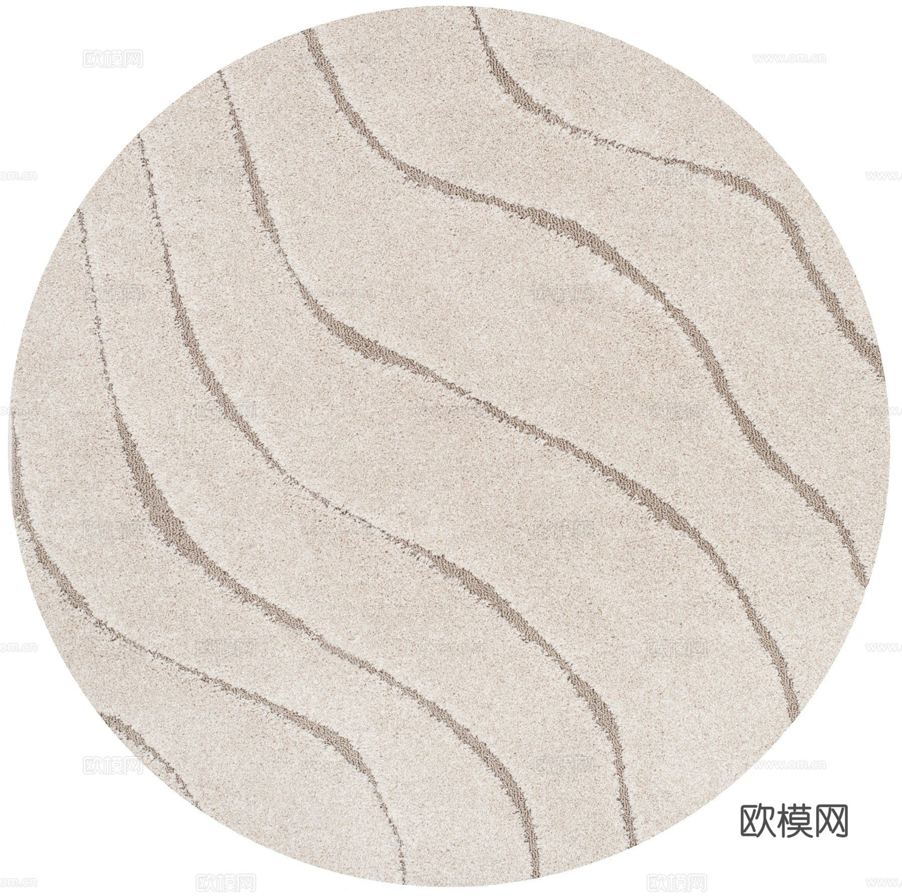 中古风圆形地毯贴图