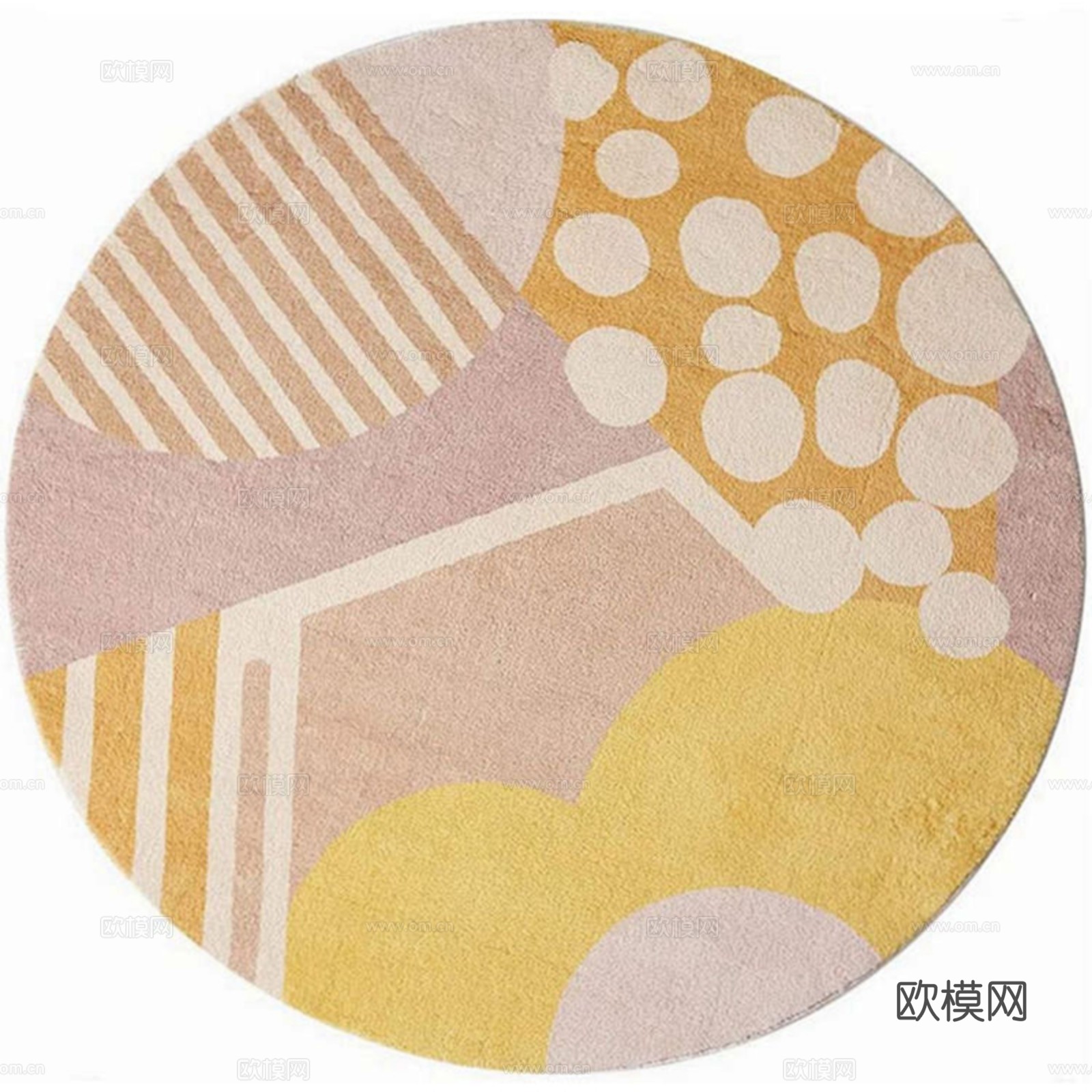 圆形儿童卡通地毯贴图