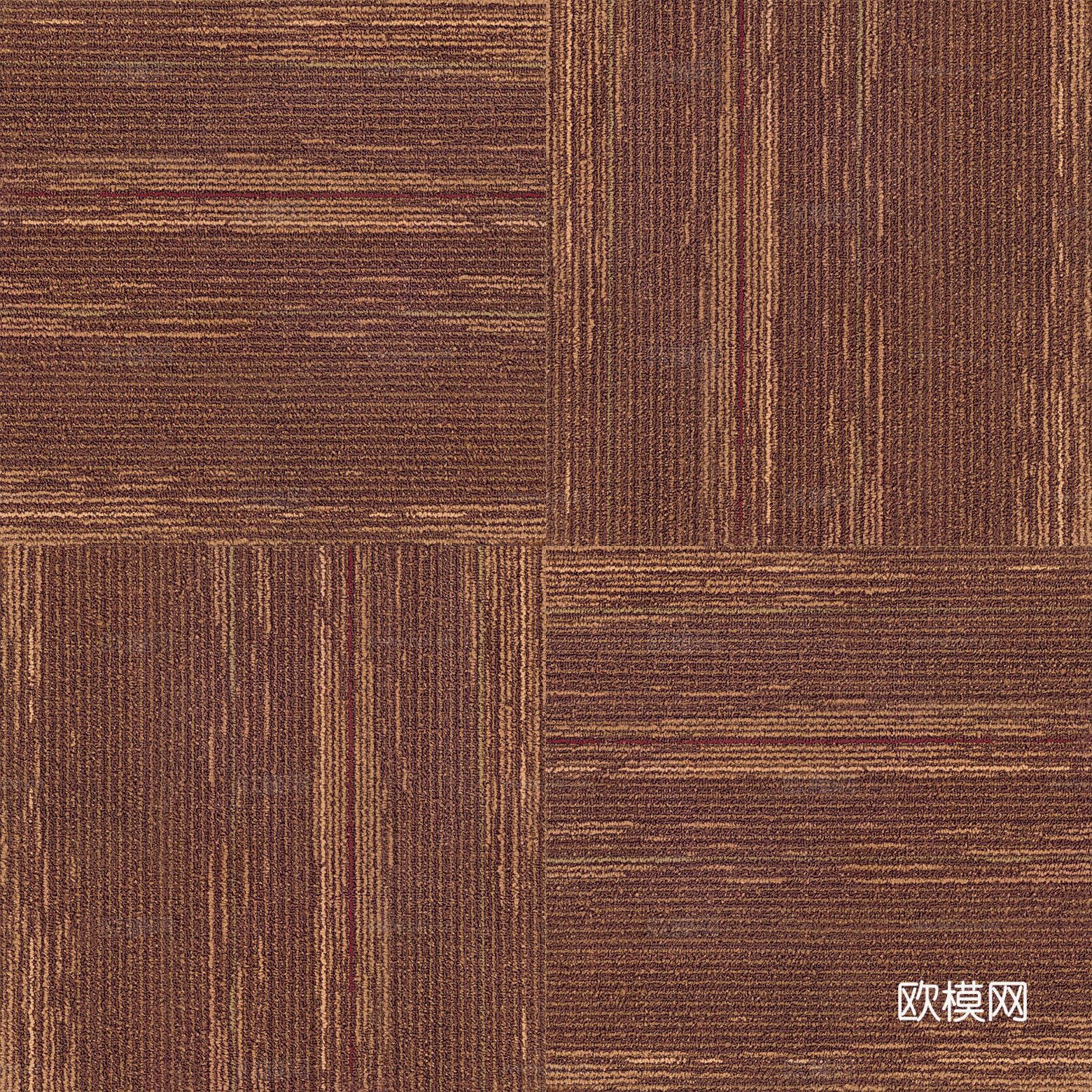 无缝咖色条纹格子地毯贴图