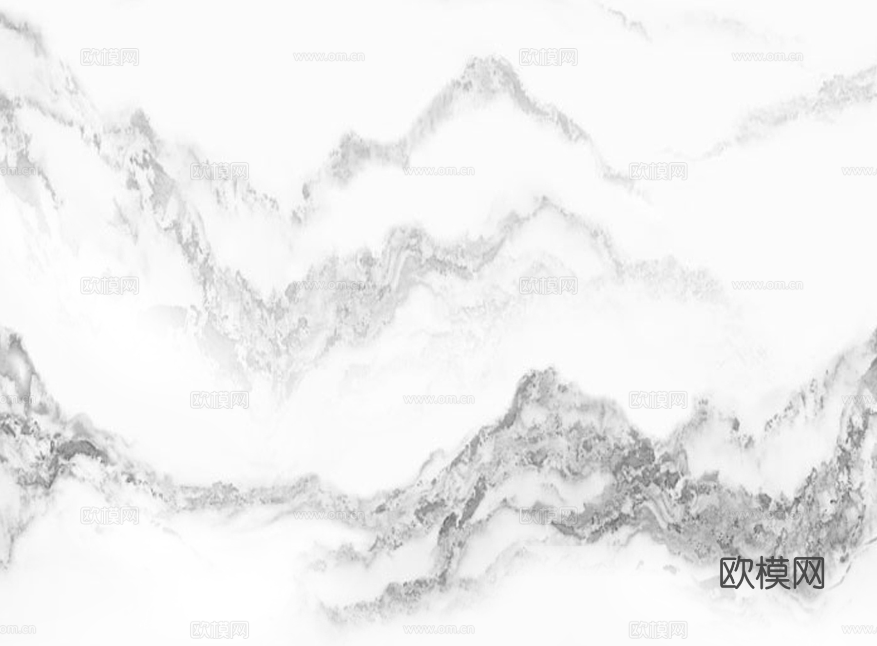 烟雨江南山水纹理大理石岩板