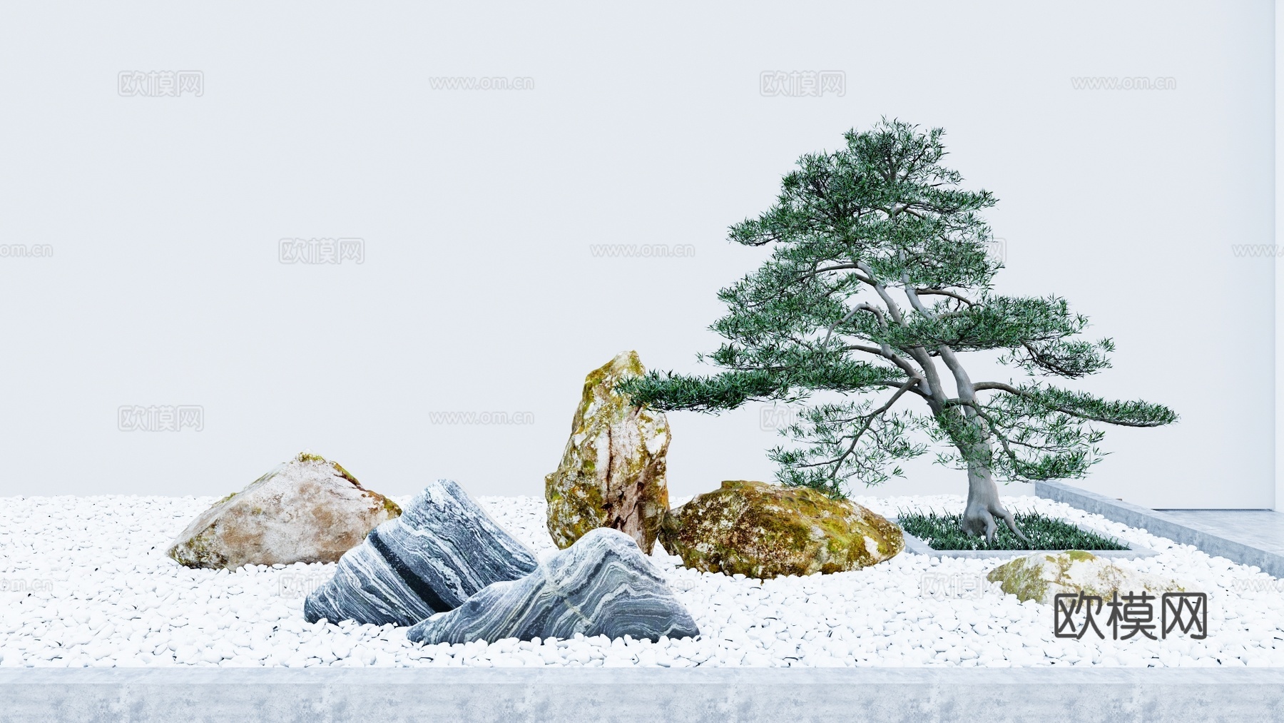 微景观 室内景观 水景 景观 庭院 阳光房 屋顶花园su模型