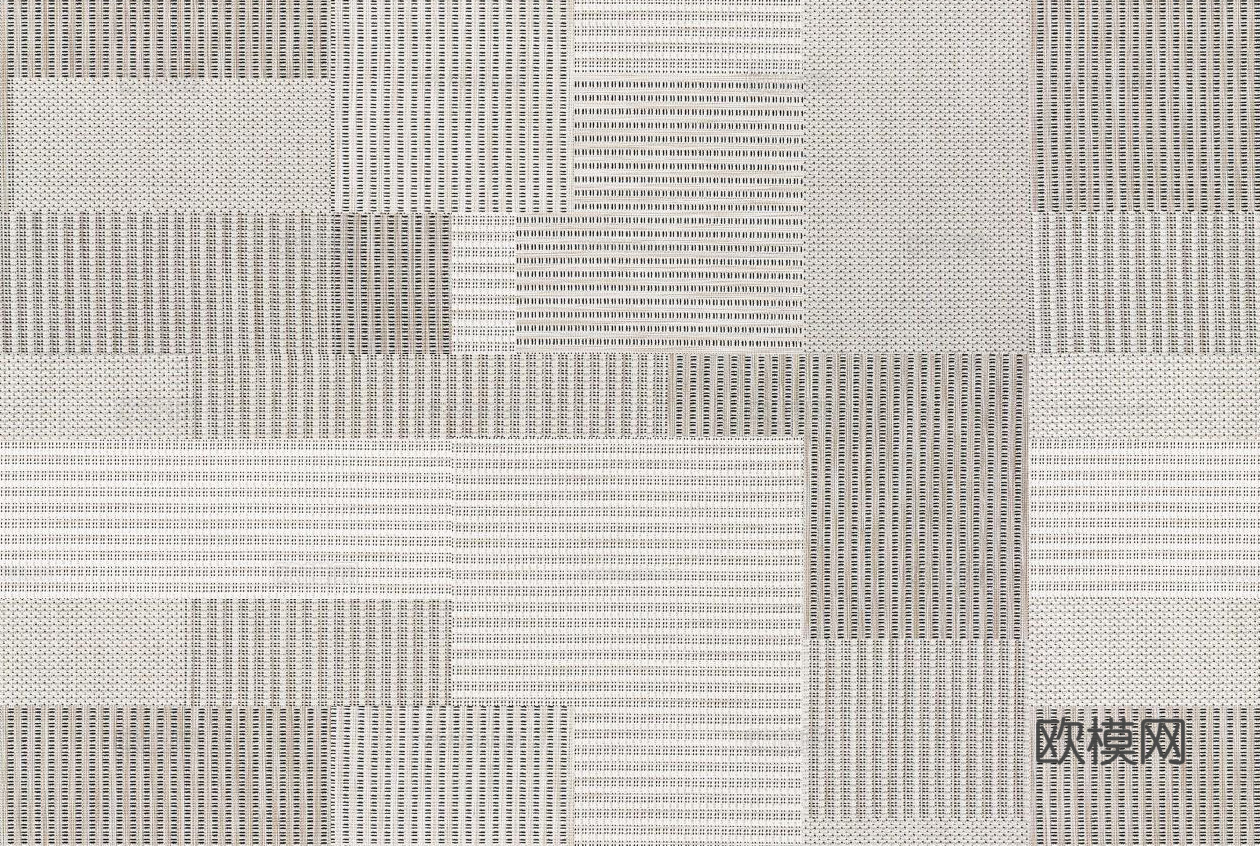 无缝深灰色针织肌理几何条纹地毯