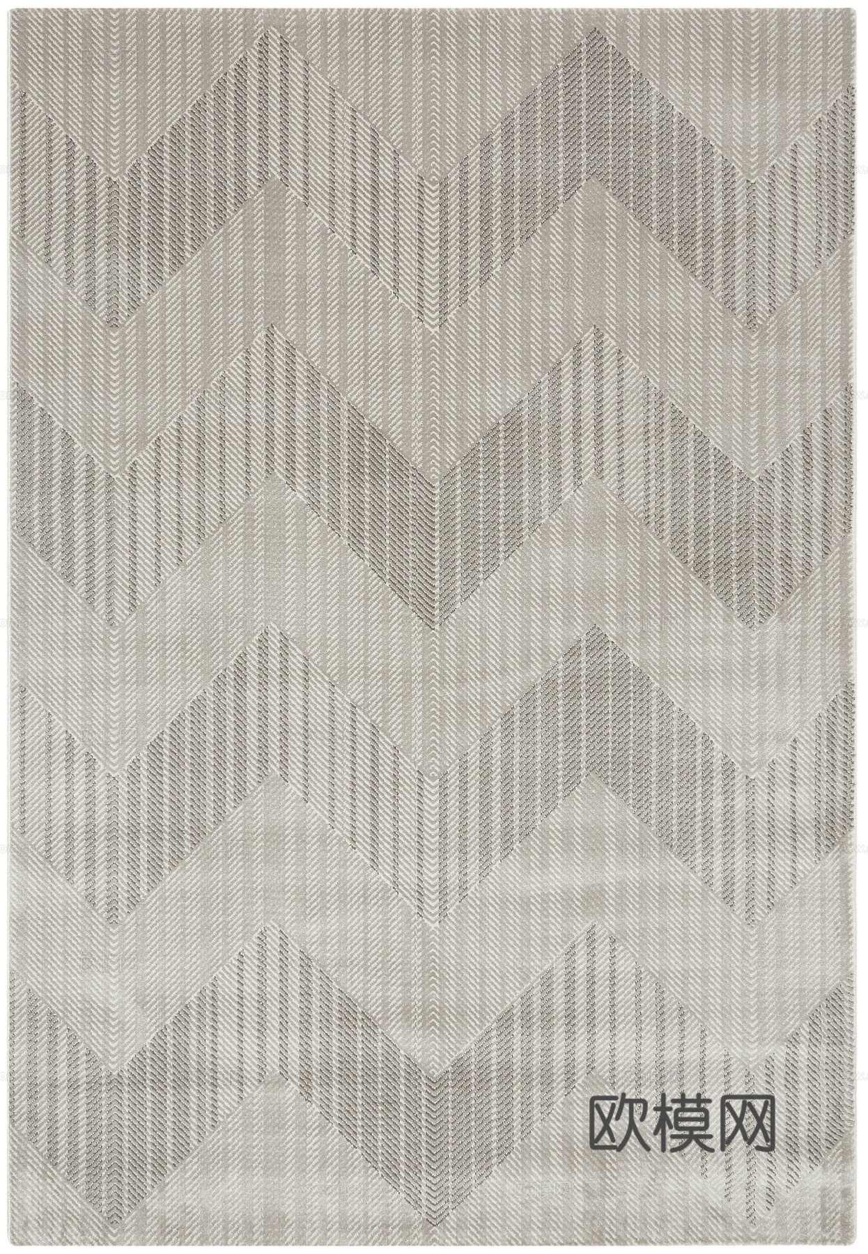 现代轻奢条纹地毯 米色条纹地毯