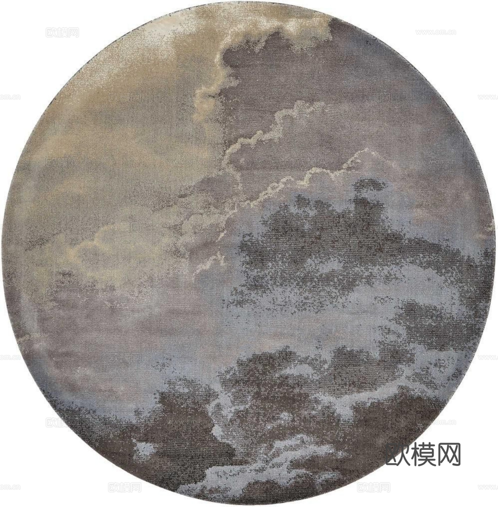 中式圆形地毯贴图