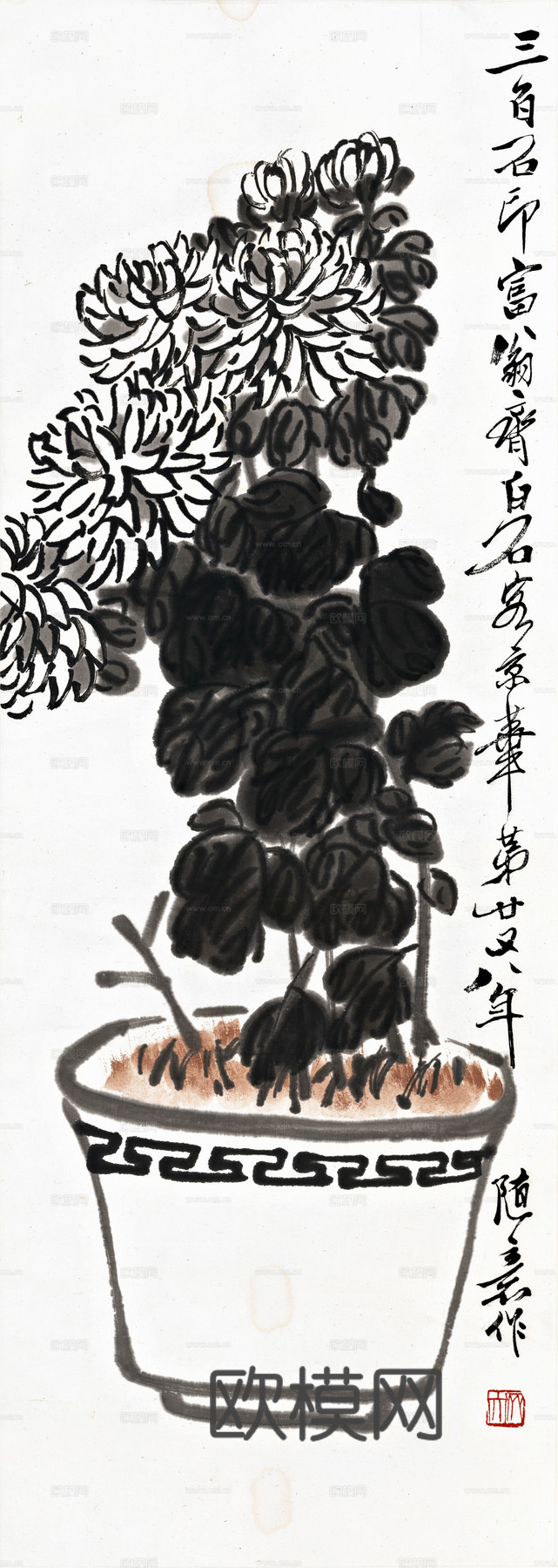 齐白石写意水墨画，近现代水墨画--3