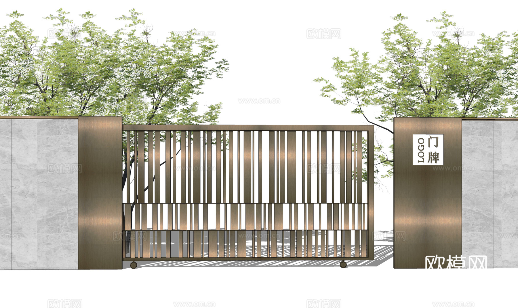 阳光房 草坪灯 景观 屋顶花园 露台 微景观 水池su模型