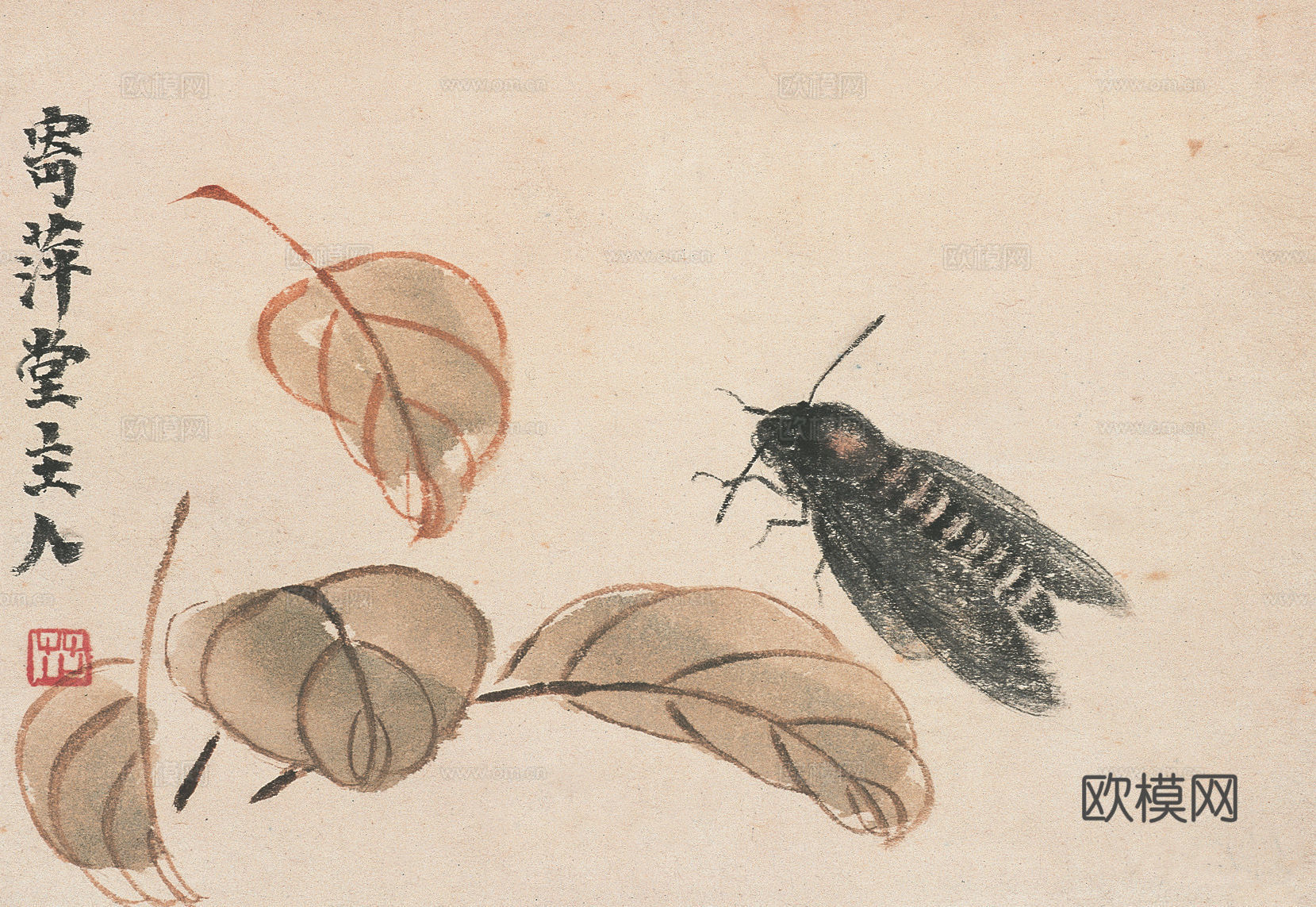 齐白石写意水墨画，近现代水墨画190下载