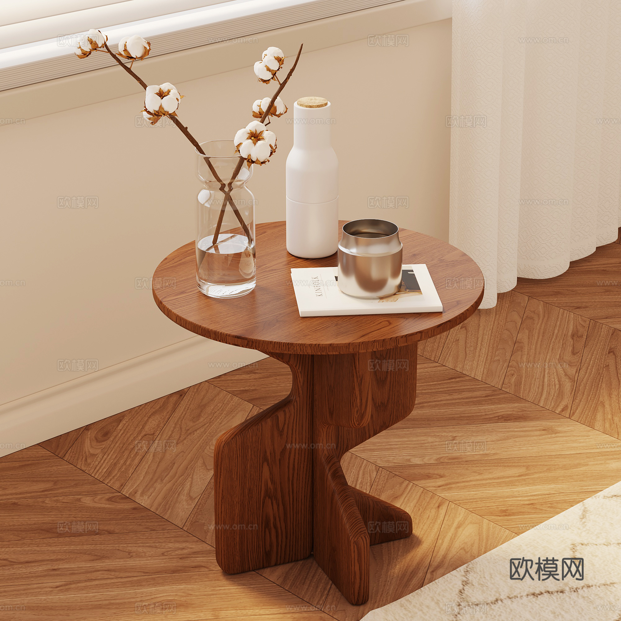 法式复古边几su模型