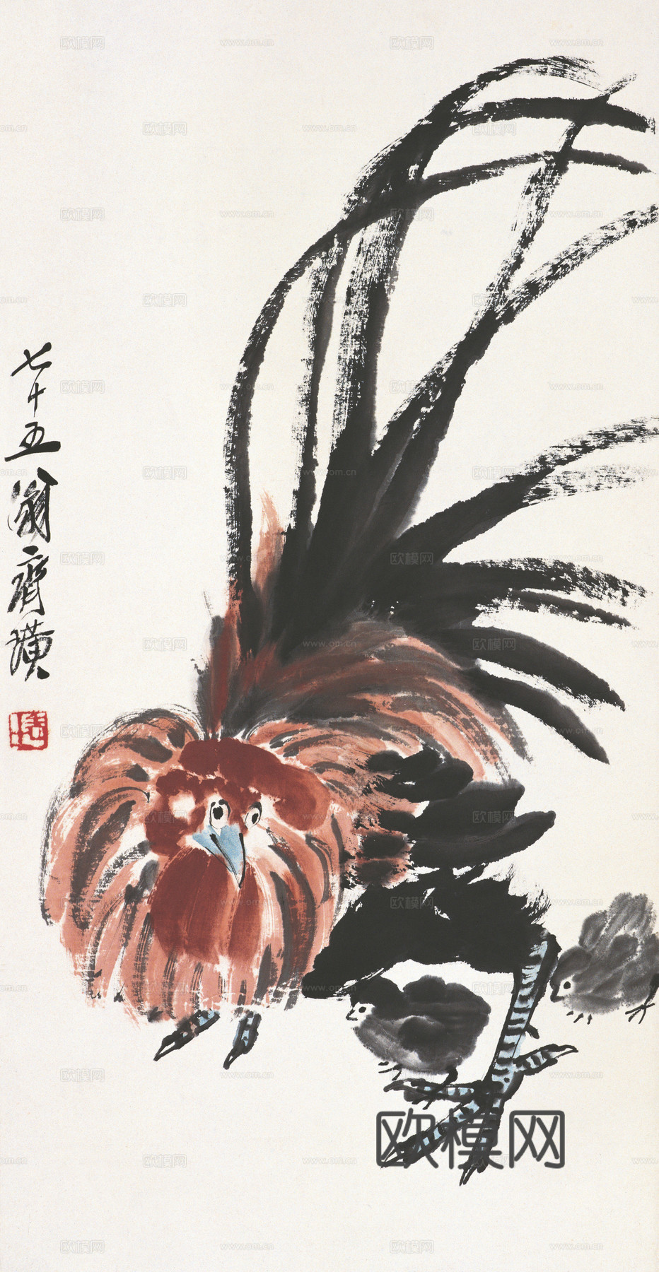 齐白石写意水墨画，近现代水墨画50