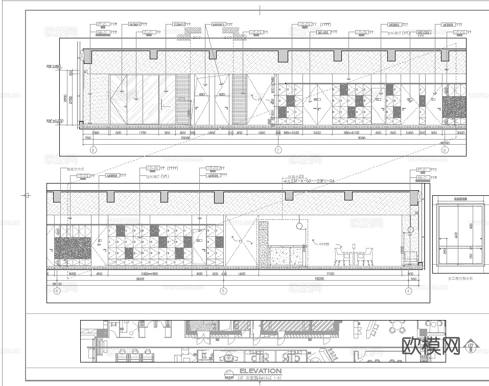 1100平办公室 最新全套施工图 效果图合集cad施工图