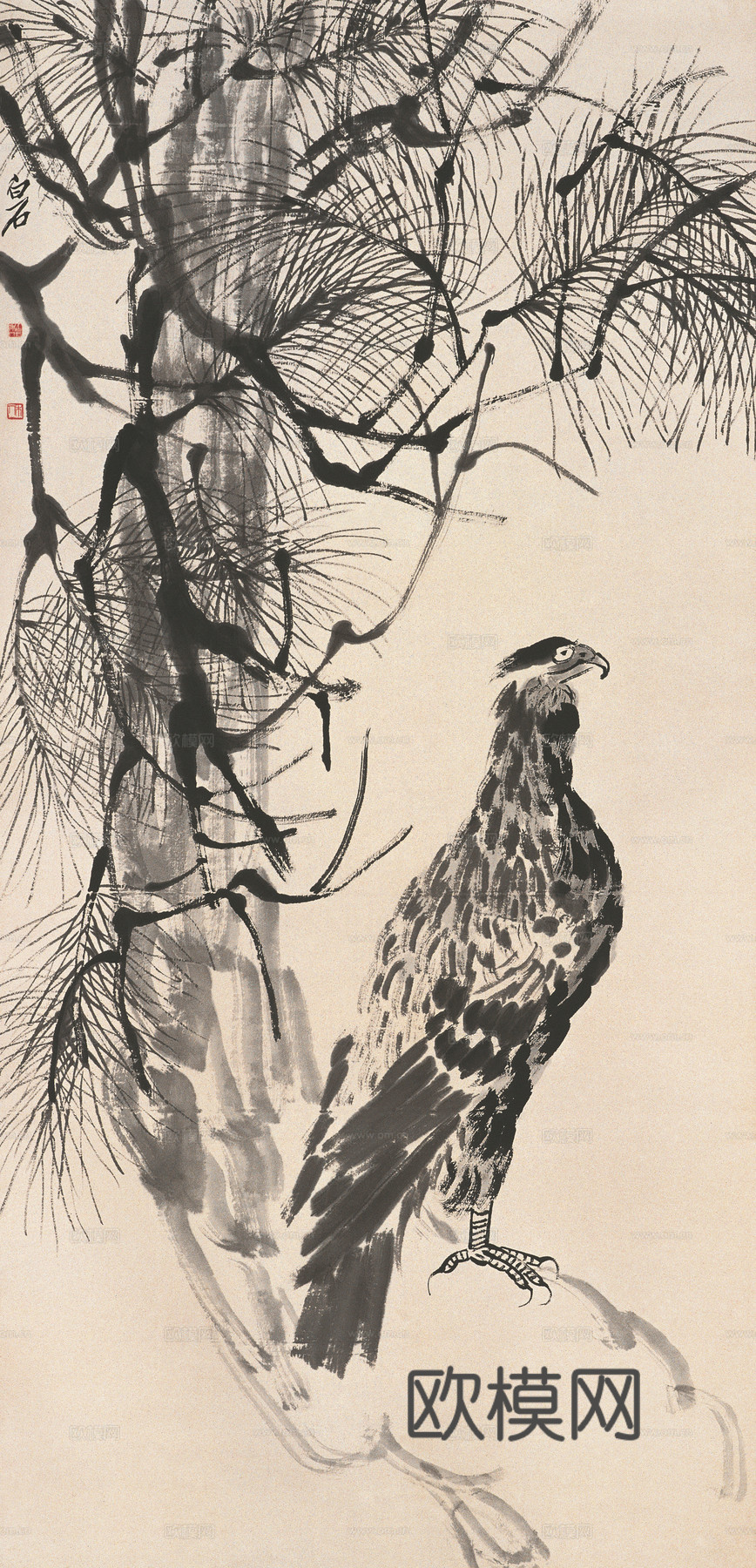 齐白石写意水墨画，近现代水墨画87