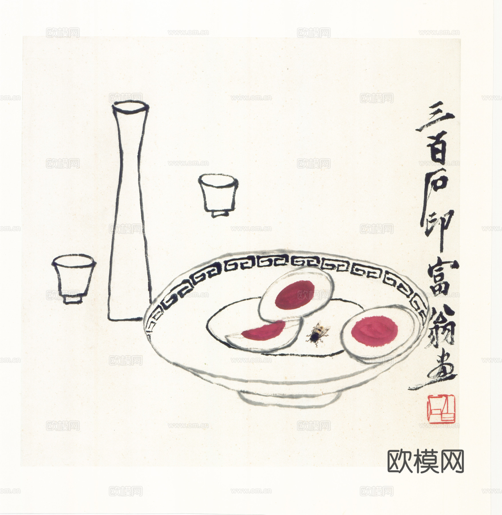 齐白石写意水墨画，近现代水墨画2 (2)