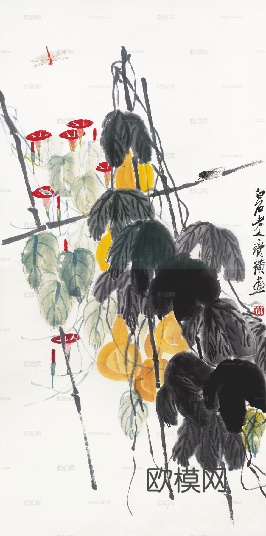 齐白石写意水墨画，近现代水墨画3-07--下载