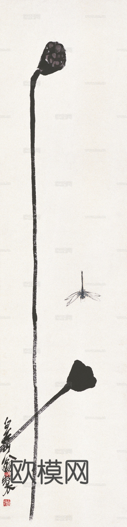 齐白石写意水墨画，近现代水墨画27