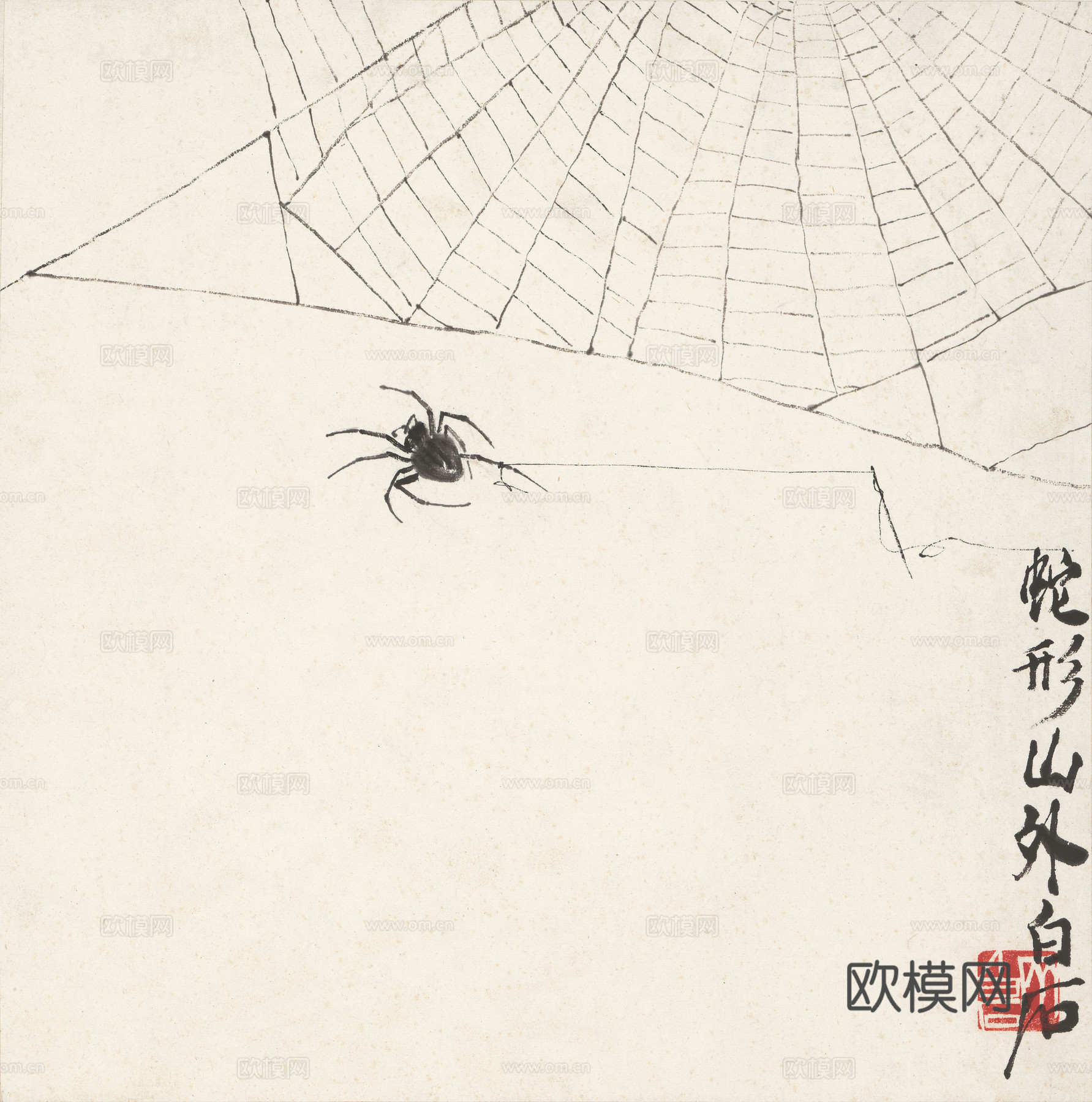 齐白石写意水墨画，近现代水墨画24 (2)