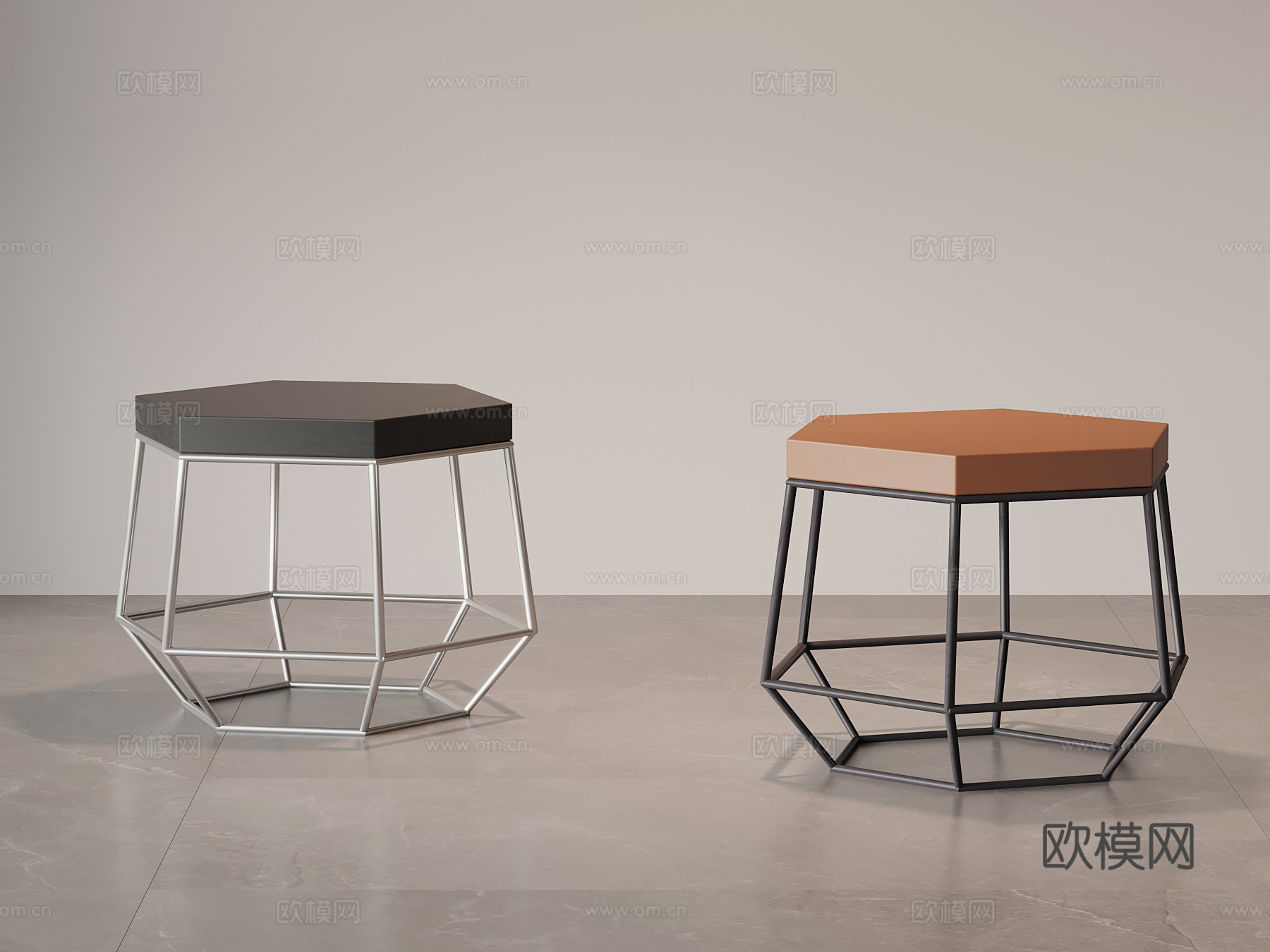 现代意式凳子 沙发凳 换鞋凳su模型su模型下载（渲染图1）