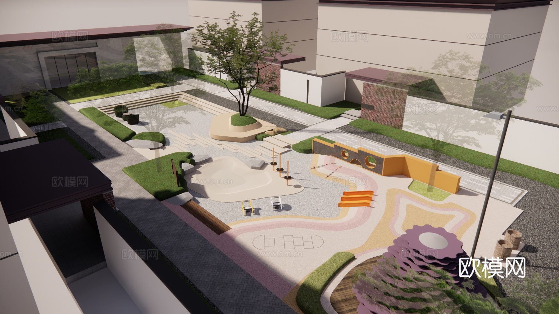 微景观 造景 草坪灯 室内景观 阳光房su模型