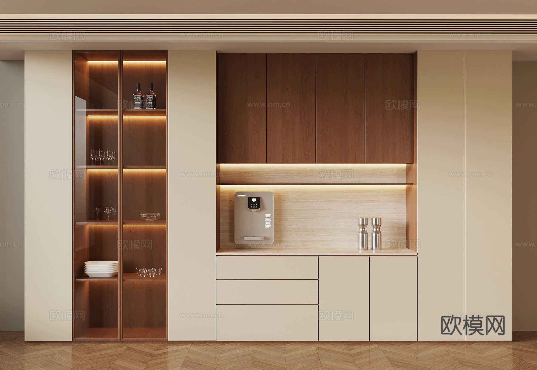 中古酒柜 餐边柜su模型