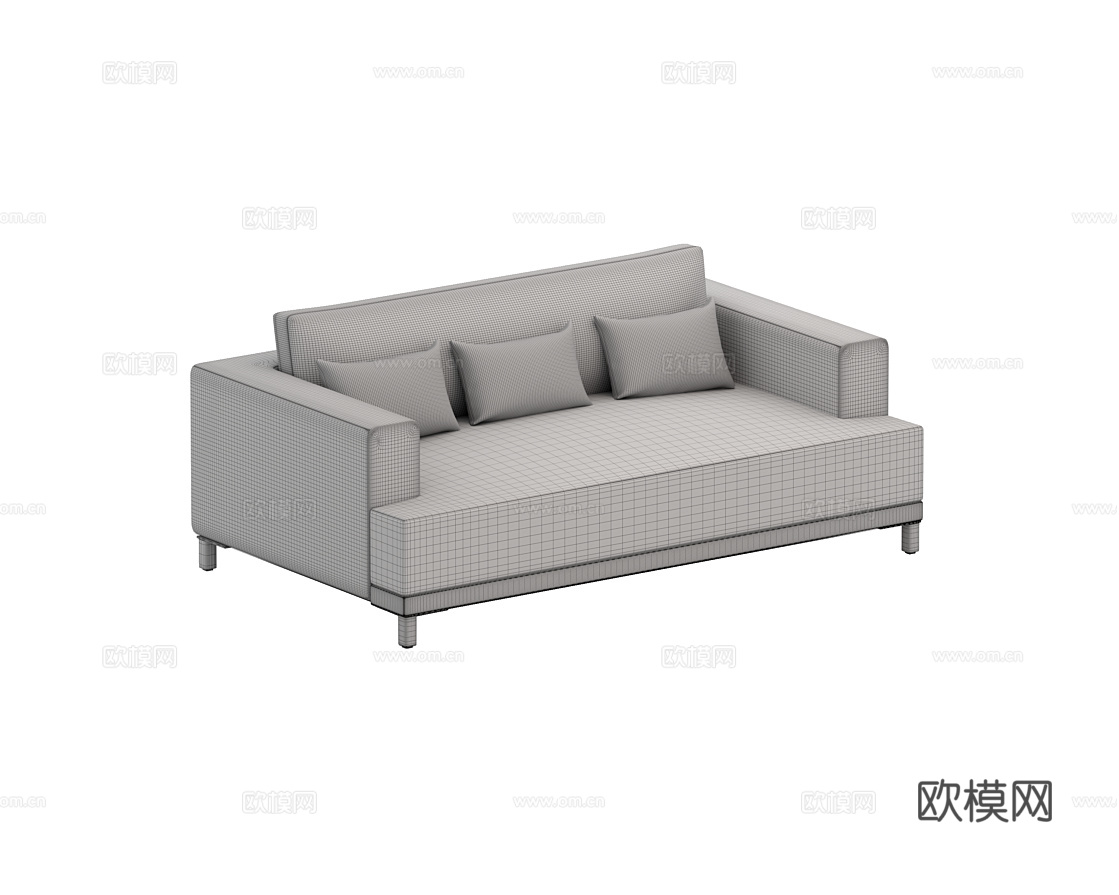Marlo 三人沙发3d模型下载（渲染图2）