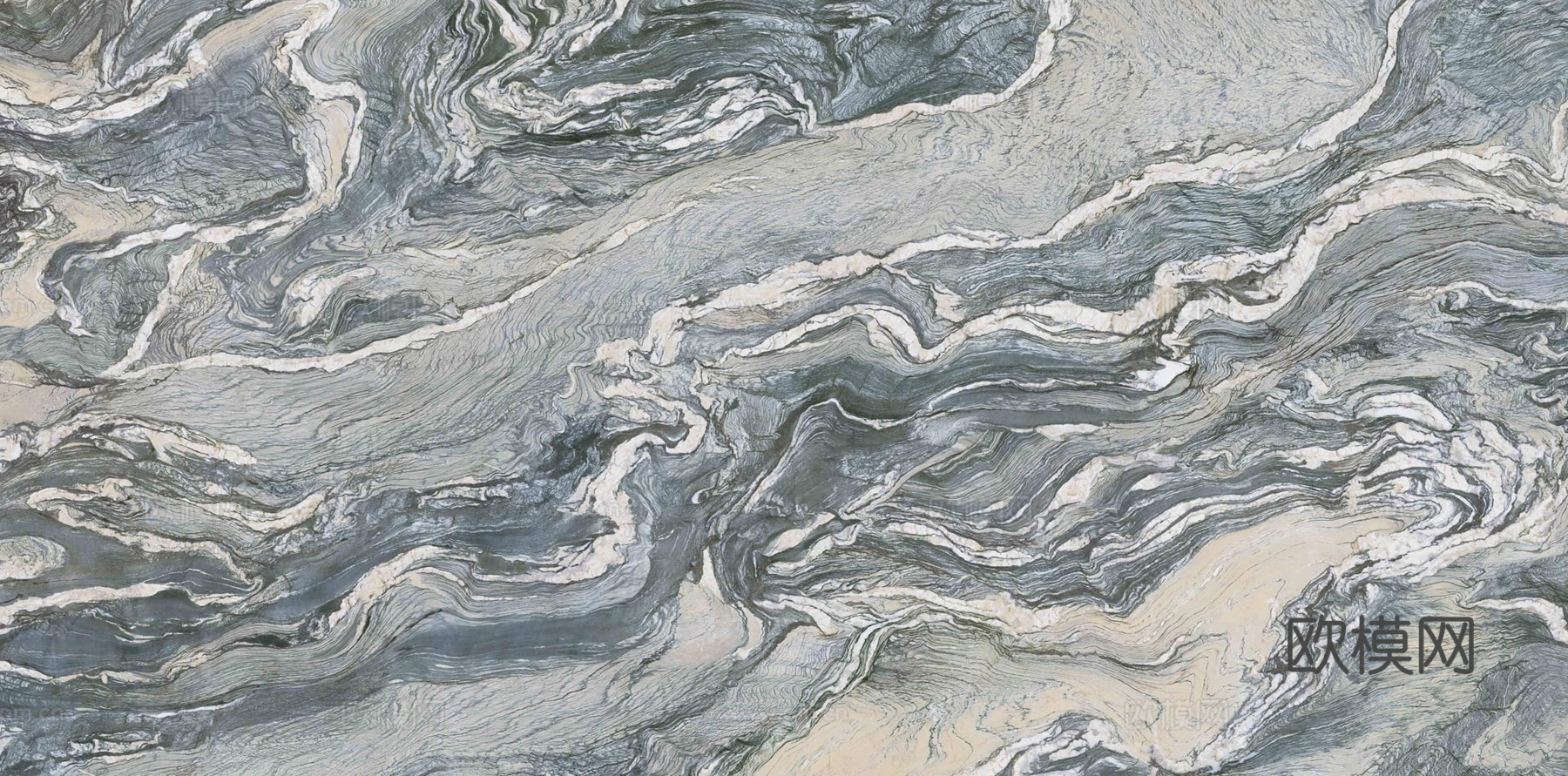 浅灰色金线奢石微晶石岩板石材