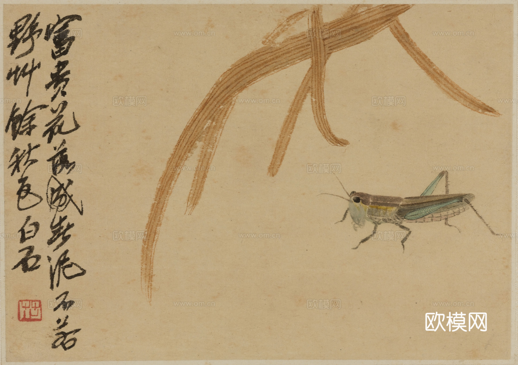 齐白石写意水墨画，近现代水墨画17 (2)下载