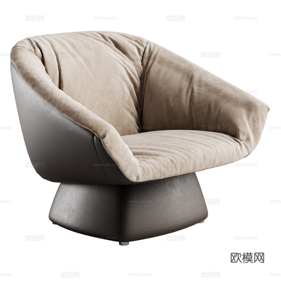 现代扶手椅3d模型下载（渲染图3）