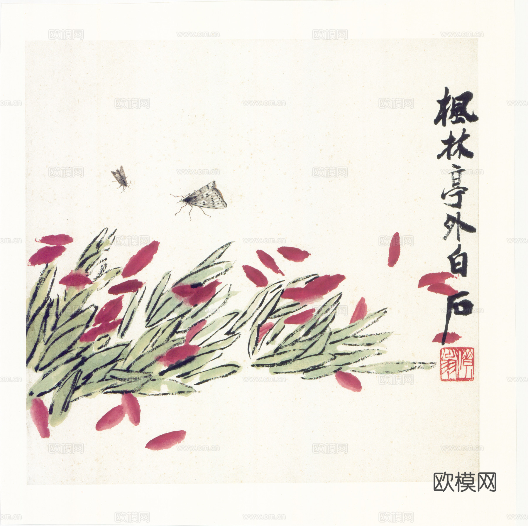 齐白石写意水墨画，近现代水墨画4 (2)